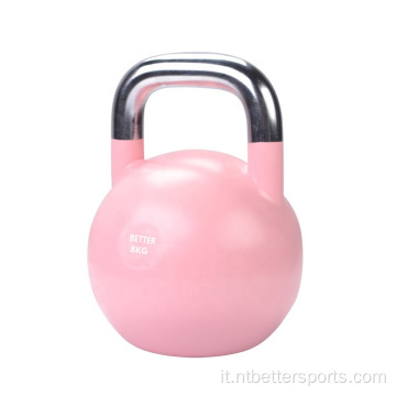 Palestra con competizione fitness personalizzata in ferro cast kettlebell